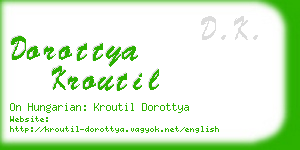 dorottya kroutil business card